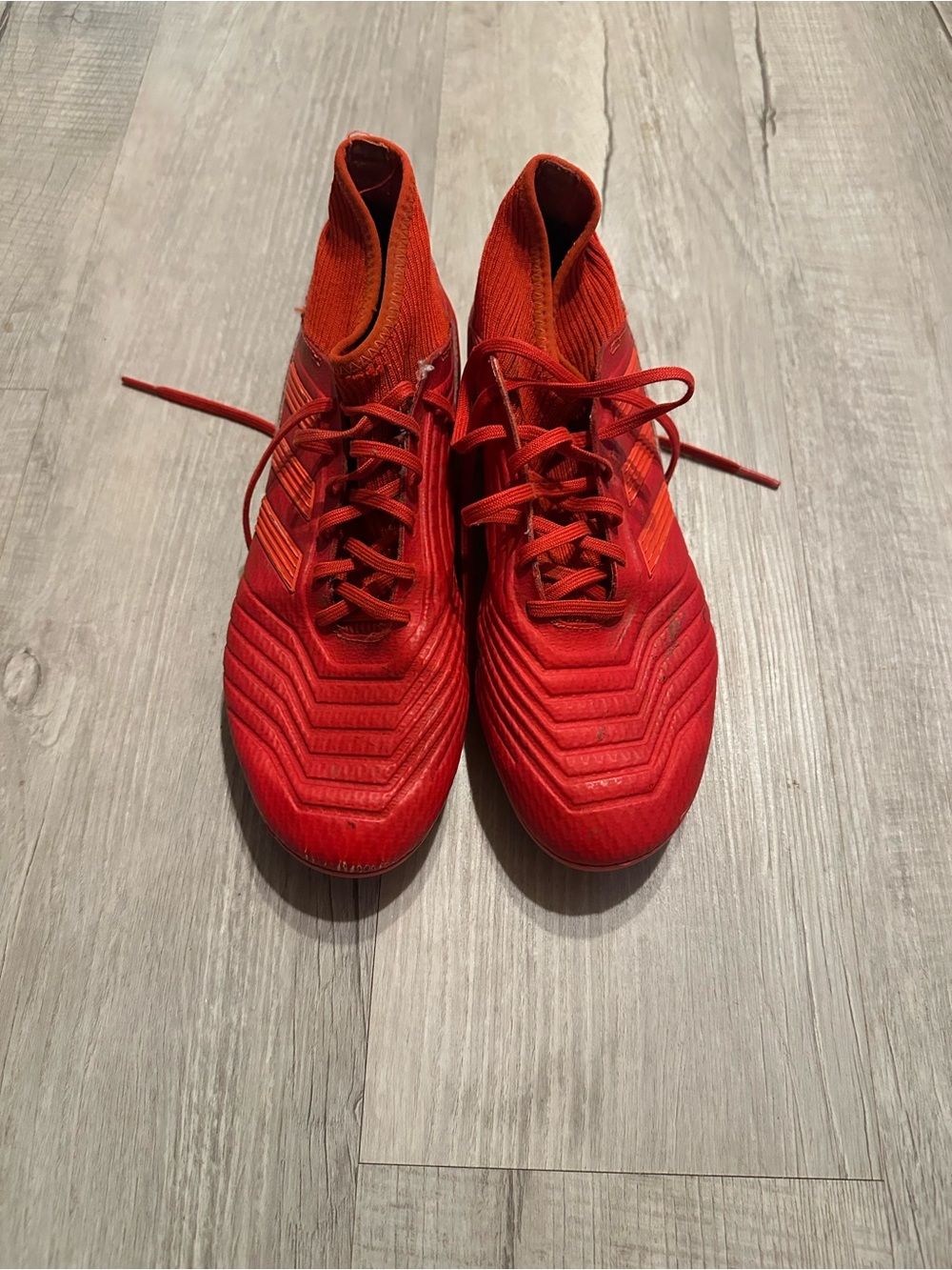 adidas Red Kids Soccer Sneakers High-Top